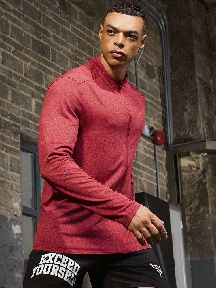 Boyfriend Style Men's Stylish Printed Long Sleeve Zipper Sports Jacket Sports Jacket