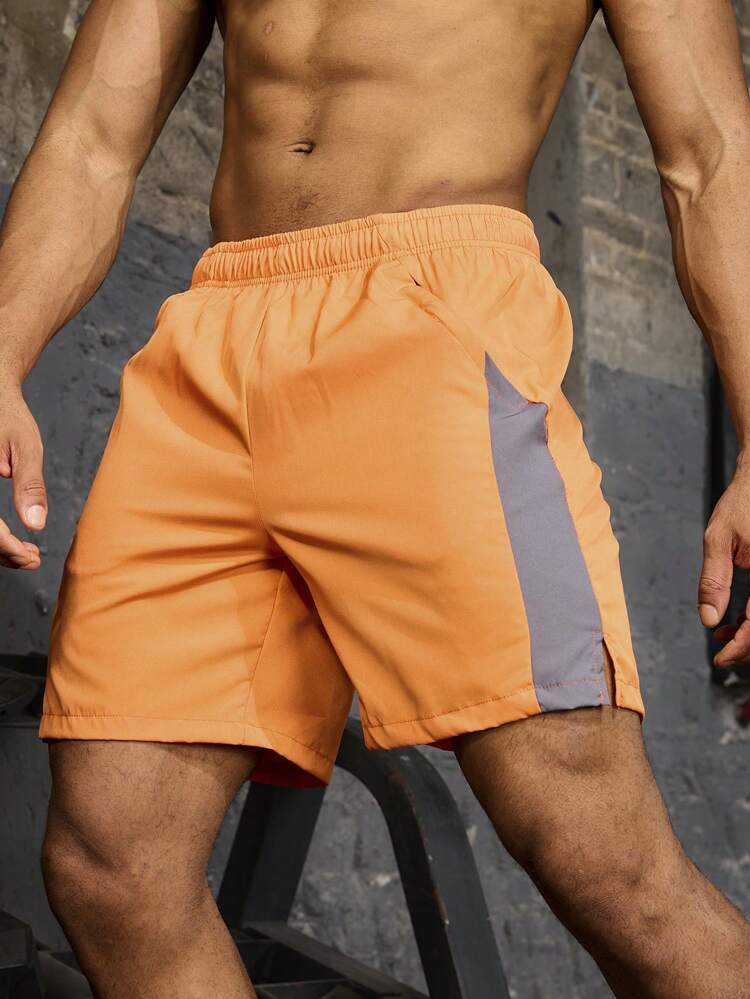 Boyfriend Style Men's Casual Sports Shorts For Daily Summer Wear Orange Shortsmen Sports Shortsmen Gym Shortsgym Shorts For Menrunning Shorts For Men Sweat Pants