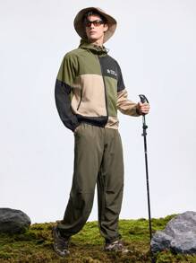 In My Nature Hooded Color Block Zipper Casual Outdoor Jacket With Long Sleeves - Multicolor - View 6