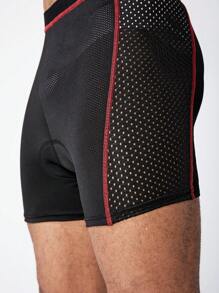 Manfinity Riding Quần short đạp xe thoáng khí rỗng khối màu tối giản Quần short đạp xe Biker Shorts Pack - màu đen - Xem 5