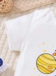 Baby Boy Family Matching Outfits Mommy And Me ,3 Pieces Are Sold Separately - White - View 7