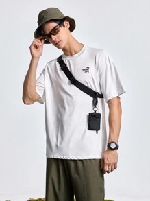 In My Nature 男士简约印花圆领短袖户外 T 恤 - 白色 - 查看 9