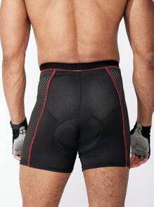 Manfinity Riding Quần short đạp xe thoáng khí rỗng khối màu tối giản Quần short đạp xe Biker Shorts Pack - màu đen - Xem 2