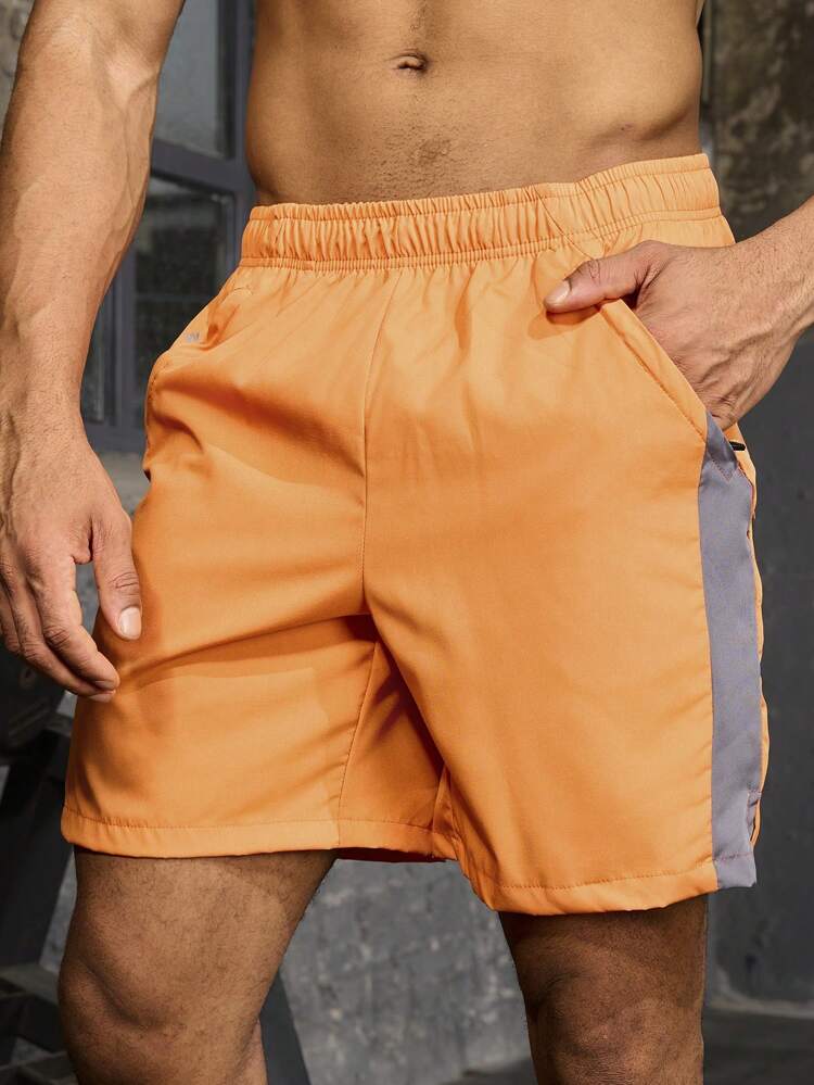 Boyfriend Style Men's Casual Sports Shorts For Daily Summer Wear Orange Shortsmen Sports Shortsmen Gym Shortsgym Shorts For Menrunning Shorts For Men Sweat Pants