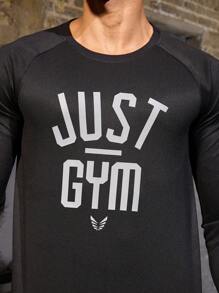 Gym Rark Áo nỉ thể thao tay dài in họa tiết mỏng nhẹ thoáng khí thời trang dành cho nam Boyfriend Style Áo nỉ thể thao tay dài dành cho nam Boyfriend Style - màu đen - Xem 7