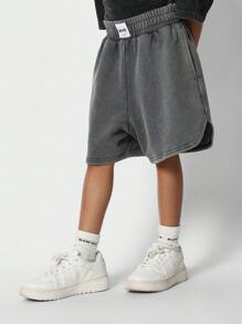 SUMWON Tween Girls Drop Crotch Short - Black - View 2