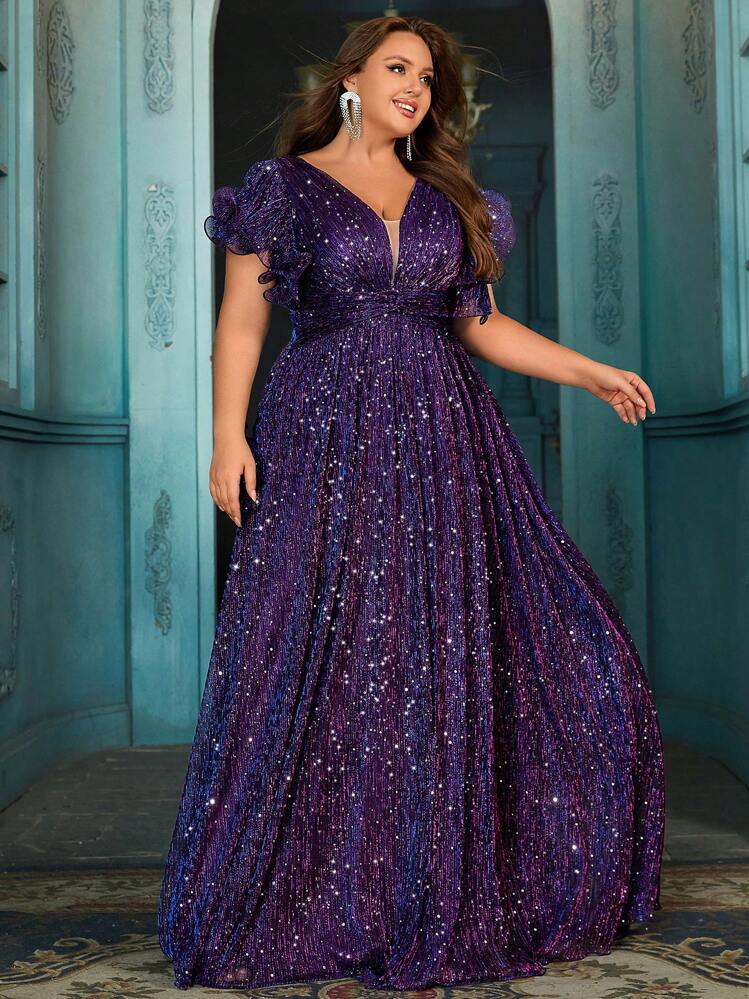 purple sparkly bridesmaid dresses Azazie 2026 Corset Lace Up Mermaid Prom Dress Purple Gown