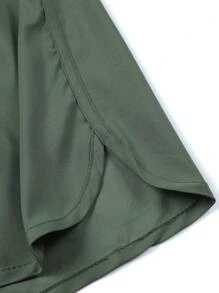 Manfinity Sport Corelite Boyfriend Style Men's Solid Color Drawstring Split Hem Sports Shorts For Summer Workout Short - Multicolor - View 6