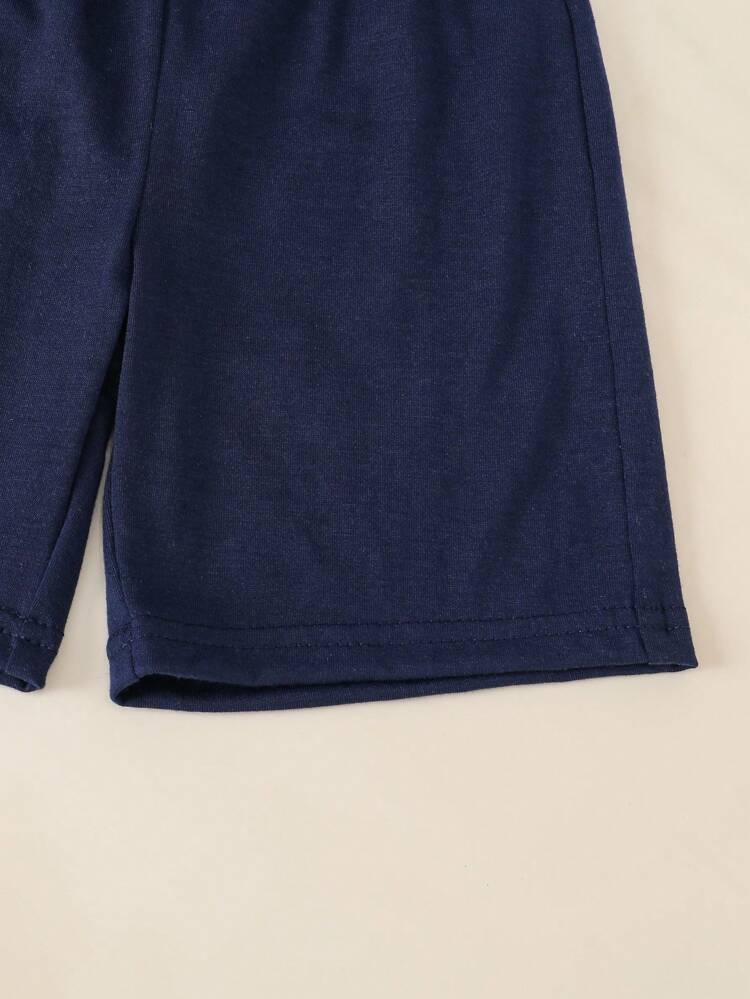 3pcs/Set Baby Boys' 2 In 1 Top And Shorts Outfit For Spring/Summer, Comes With A Crossbody Bag