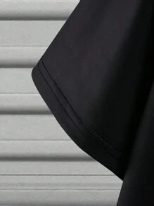 Manfinity Homme Men's Summer Letter Graphic Gradient Color Short Sleeve Casual T-Shirt And Drawstring Waist Shorts Set, Urban, Boyfriend Gift