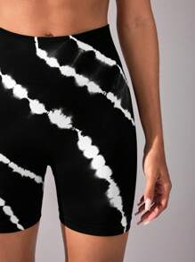 Easithlete Shorts deportivos sin costuras blancos/negros, shorts de ciclista