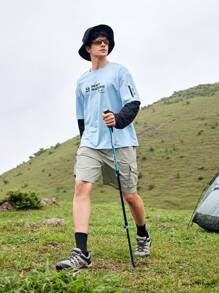 In My Nature Shorts de trabajo al aire libre holgados y de unicolor de moda para hombres con bolsillos