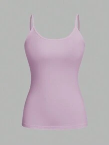 SHEIN EZwear 4pcs Casual & Simple Spaghetti Strap Tight Fit Women Summer Cami Top