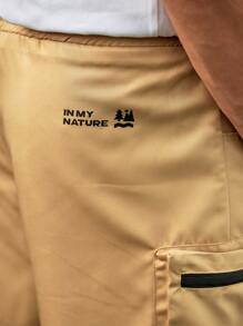 In My Nature Men's Fashionable Loose Fit Outdoor Work Shorts With Pocket Design