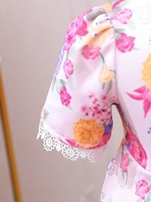 Đầm in hoa phong cách công chúa thời trang và đa năng dành cho bé gái - Nhiều màu - Xem 3