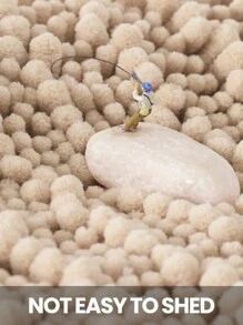 家用防滑防脫毛快干地墊 - 駝色 - 查看 7