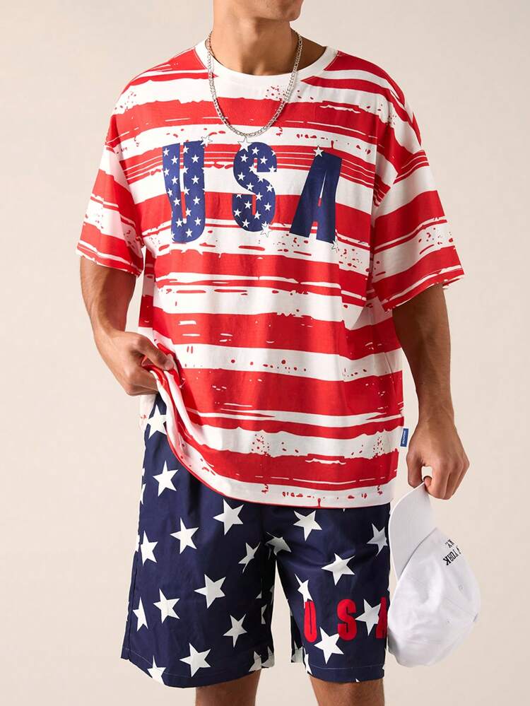 Woven Casual T-Shirt And Shorts Set