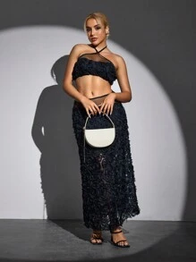SHEIN SXY Bolso de mano medio redondo para mujer, adecuado para uso diario - Blanco - Ver 7