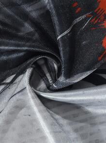 ROMWE MEN Anime 男士短袖动漫印花T恤，适合春夏季，学校