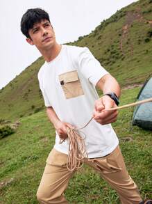 In My Nature Men's Simple Design Pocketed Stylish Sports & Outdoor T-Shirt For Summer - Multicolor - View 10