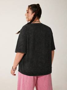 GAWX Artist Loose Fit Long Plus Size T-Shirt With Round Neck, Graphic Tee For Summer, Holiday, Vacation, Spring, Festival, Ibiza Fits