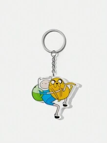 ADVENTURE TIME X SHEIN Cartoon Pattern Acrylic Keychain Bag Pendant, Gifts