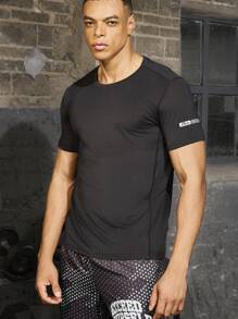 Gym Rark Boyfriend Style Men's Fashionable Simple Thin Breathable Quick-Drying Sports T-Shirt - Black - View 1