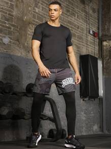 Gym Rark Boyfriend Style Men's Fashionable Simple Thin Breathable Quick-Drying Sports T-Shirt - Black - View 8