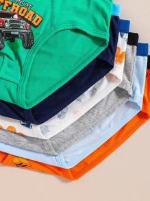 6pcs Young Boy Printed Daily Wear Triangle Underwear - Multicolor - View 4