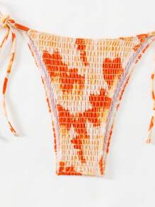 SHEIN Swim 女士夏季海滩扎染性感比基尼套装，印花，随机，分离式比基尼套装 - 彩色 - 查看 6
