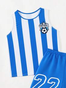 Tween Boys' Simple Printed Swimwear Set - Multicolor - View 3