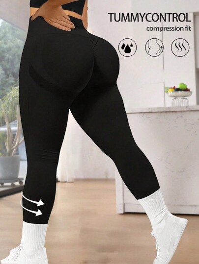 Rhythm Era Damskie, bezszwowe legginsy kompresyjne do ćwiczeń w dużych rozmiarach, spodnie do jogi