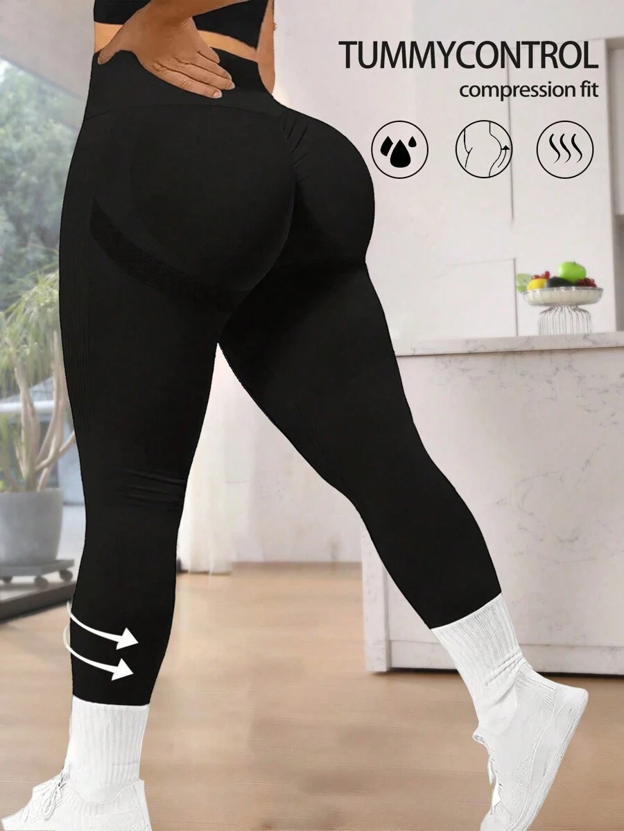 Rhythm Era Nahtlose Kompressions-Workout-Leggings und Yogahosen für Damen in Übergröße