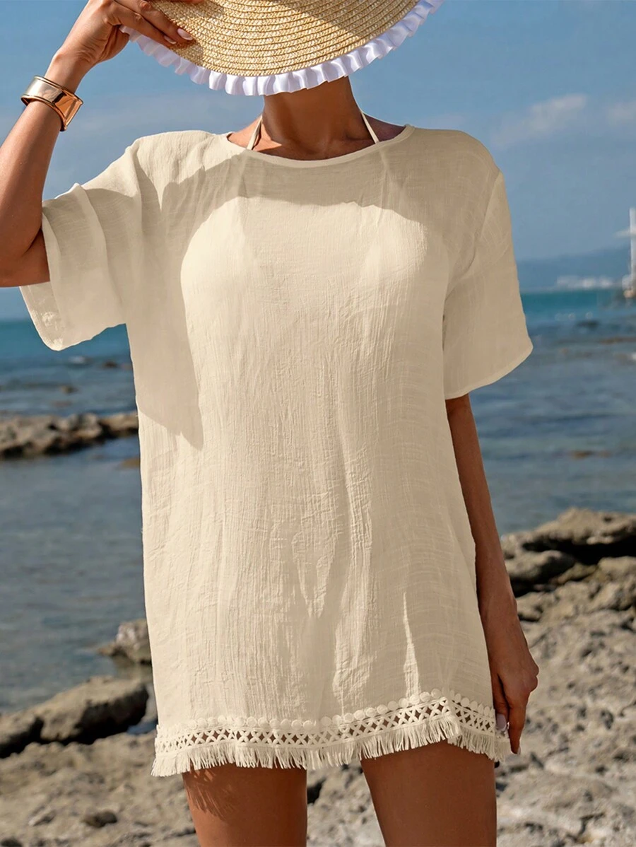 SHEIN Swim Vcay Women's Solid Color