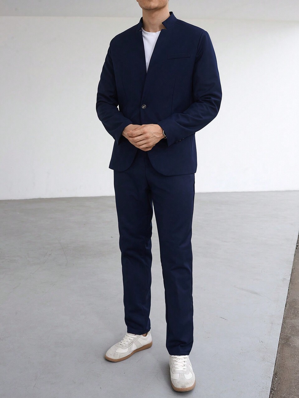 Men's Fashionable Simple Solid Color Daily Wear Blazer Jacket