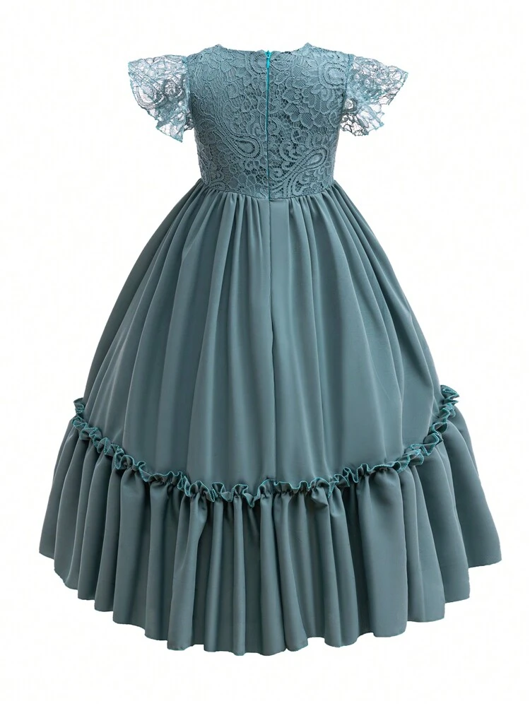 Girls' Elegant Lace Soft Daily/Party/Casual/Outdoor Denim Style Dress