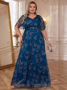 Vestido de noche formal de talla grande para fiestas, bodas y eventos