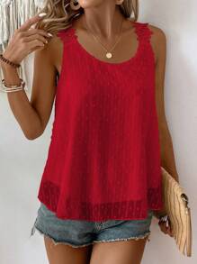 Breezaya Camiseta sin mangas de color liso y estilo sencillo para uso diario como ropa de Año Nuevo para mujer