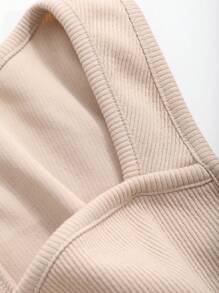 DAZY Vestido de tirantes delgados de unicolor para mujer