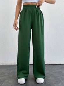 RueChic Women Beige Comfy Comfort Relaxed Relax Fit Pant - Green - View 4