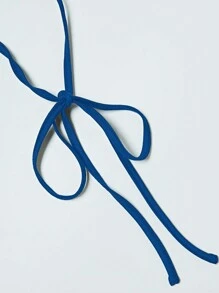 Chiquease Đầm Maxi hở lưng gợi cảm không tay màu đen cho nữ - Xanh đậm - Xem 5