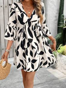 Breezaya 女士度假海灘印花休閒日常連衣裙 - 彩色 - 查看 6