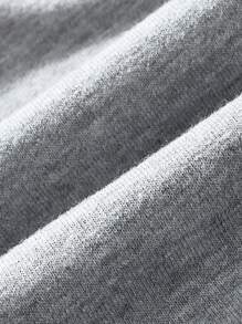 Cozy Pixies Quần short bé trai in chữ và thắt lưng trang trí tương phản - Màu Xám nhạt - Xem 7