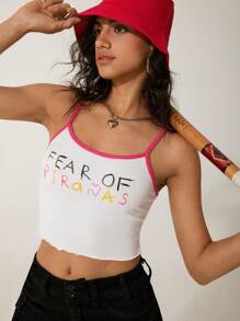 GAWX Top tipo camiseta de tiras ajustado para mujer, de corte corto, ideal para verano, vacaciones, playa, salir, festivales, estilo Ibiza, y vestimenta de estilo occidental