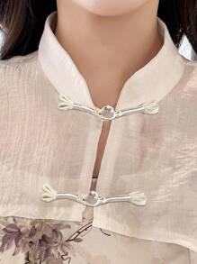 Modelyn Women's Random Printed Simple Chinese Clothing Set For Daily Wear, Hanfu Sets - Purple - View 4