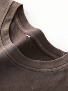 Hemo, Men's Funny Letter Print Dropped Shoulder T-Shirt, Summer - Yellow - View 5