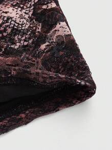 ROMWE Goth Kích thước lớn Mặt dây chuyền chữ thập Đồ trang trí Ren Cami ngọn - Màu Khaki - Xem 4