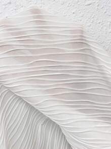 Flirla Plus Size Solid Color Casual Knitted Striped Texture Pants Fall Cloth For Women