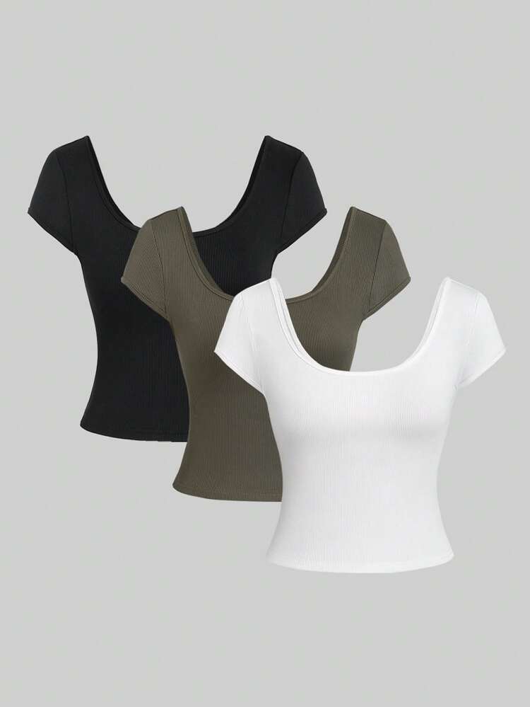 Women's Sexy Multicolor Backless T-Shirt