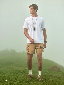 In My Nature Men's Fashionable Loose Fit Outdoor Work Shorts With Pocket Design